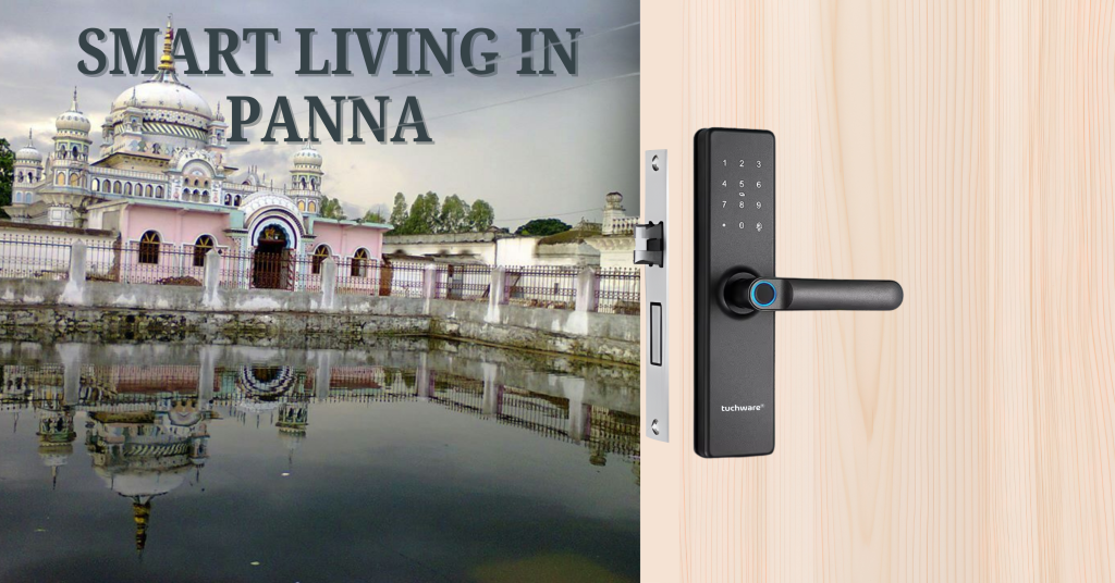 Smart lock in Panna with secure digital technology for homes.